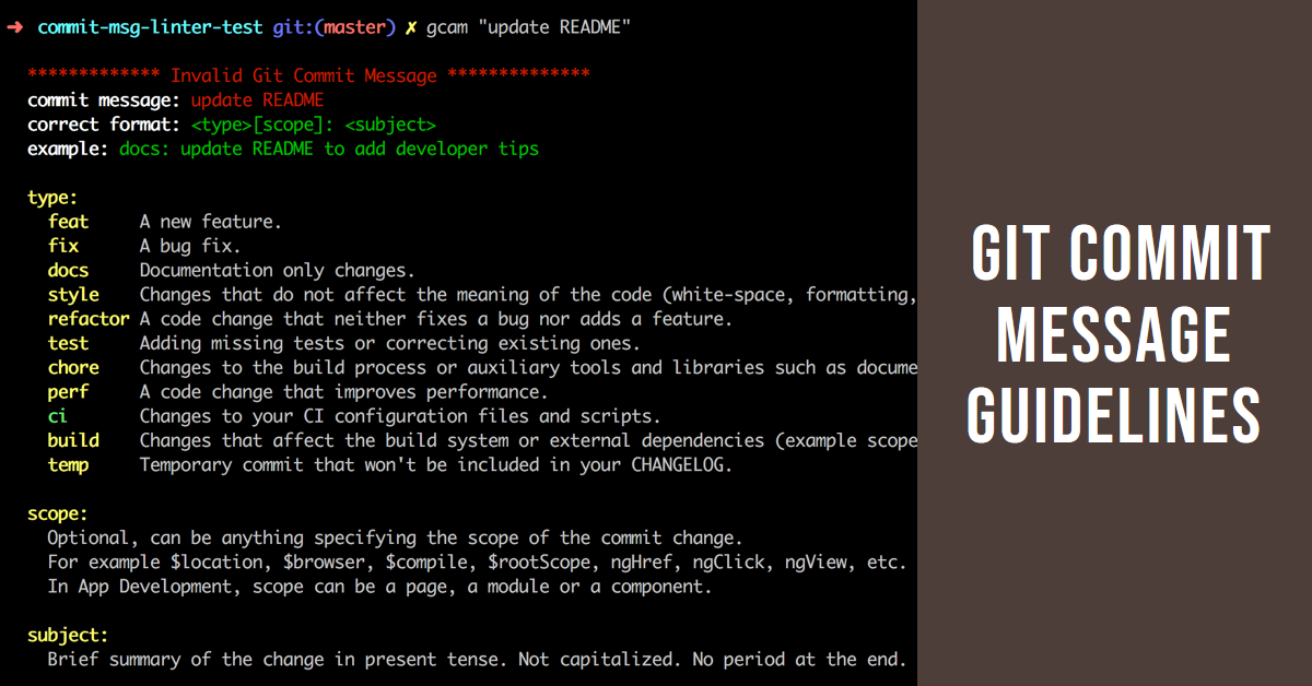 Git commit message 约定有助于在开发过程中保持一致性和清晰性 /git-commit-message-guidelines/featured-image.png